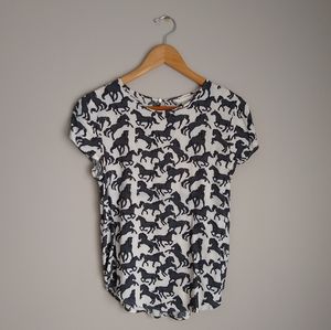 Like-New H&M Blouse〰️Horse Print Size 4